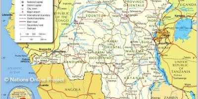 Zemljevid demokratična republika kongo